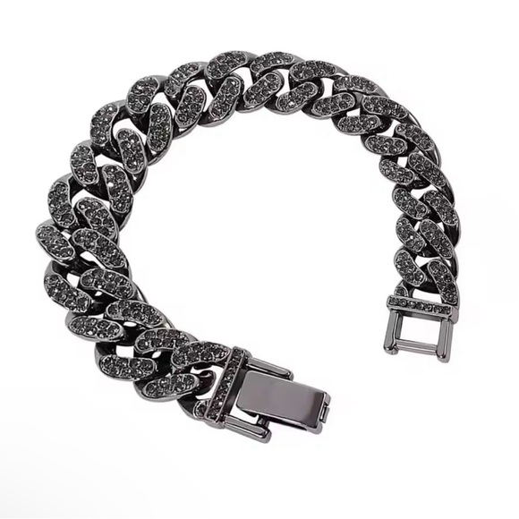 Black Miami Cuban Tennis Bracelets 7” - Picture 6 of 6